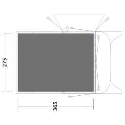 Outwell - Footprint Blossburg 380 - Toile De Sol -Primusll Magasin outwell footprint blossburg 380 toile de sol detail 2
