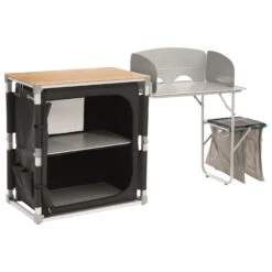 Outwell - Padres Kitchen Table W/Bamboo Table Top & Side Uni - Table De Camping -Primusll Magasin outwell padres kitchen table w bamboo table top side uni table de camping 1