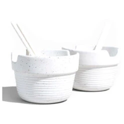 United By Blue - Stackable Stoneware Noodle Bowl 2-Pack - Conservation De La Nourriture