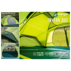 Vango - Tryfan 300 - Tente 3 Places -Primusll Magasin vango tryfan 300 tente 3 places detail 3